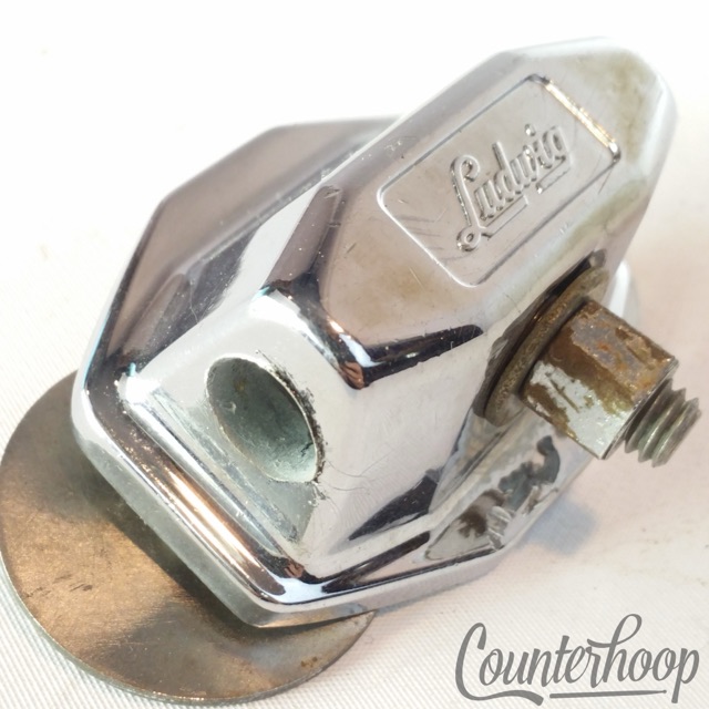 Ludwig Tom Mount/Floor Leg/Bass Drum Spur/Cymbal Arm Chrome Chicago Vintage 60s — main photograph