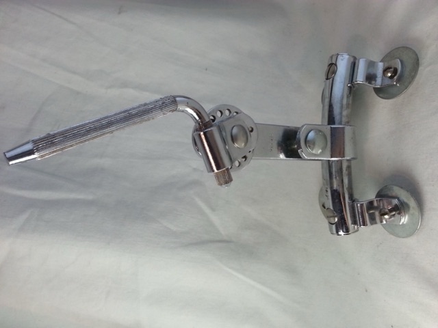 Ludwig Rail Mount Bass Drum 4-hole L-Arm Super Classic Vintage 60s Script Chrome — main photograph