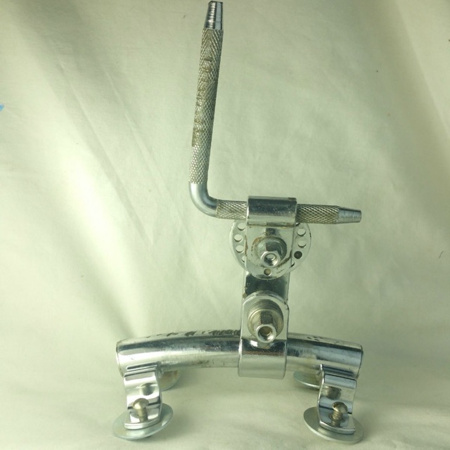 Ludwig Rail Mount Bass Drum 4-hole L-Arm Super Classic Vintage 60s Chrome USA* — main photograph