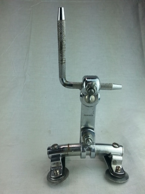 Ludwig Ratchet Rail Mount Bass Drum 4-hole L-Arm Classic Vintage 60s-70s Chrome — main photograph
