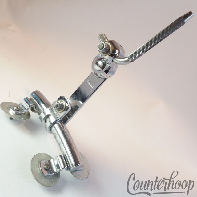Ludwig Ratchet Rail Mount Bass Drum 4-hole L-Arm Classic Vintage 60s-70s Chrome — main photograph