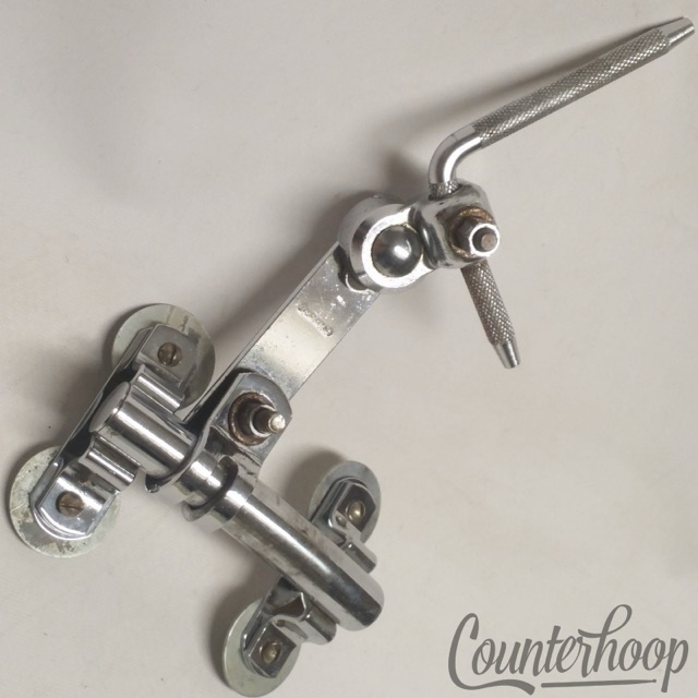 Ludwig Ratchet Rail Mount Bass Drum 4-hole L-Arm Classic Vintage 60s-70s Chrome — main photograph
