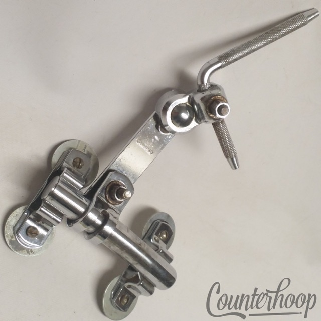 Ludwig Ratchet Rail Mount Bass Drum 4-hole L-Arm Classic Vintage 60s-70s Chrome — main photograph