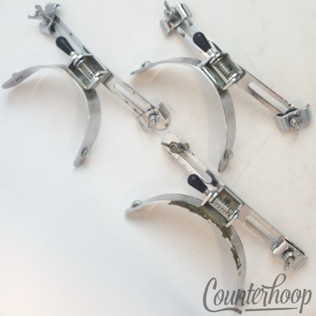 Pearl 3x Marching Snare/Tenor Drum Harness T-Rod-Mount Chrome Japan Vintage 60s — main photograph