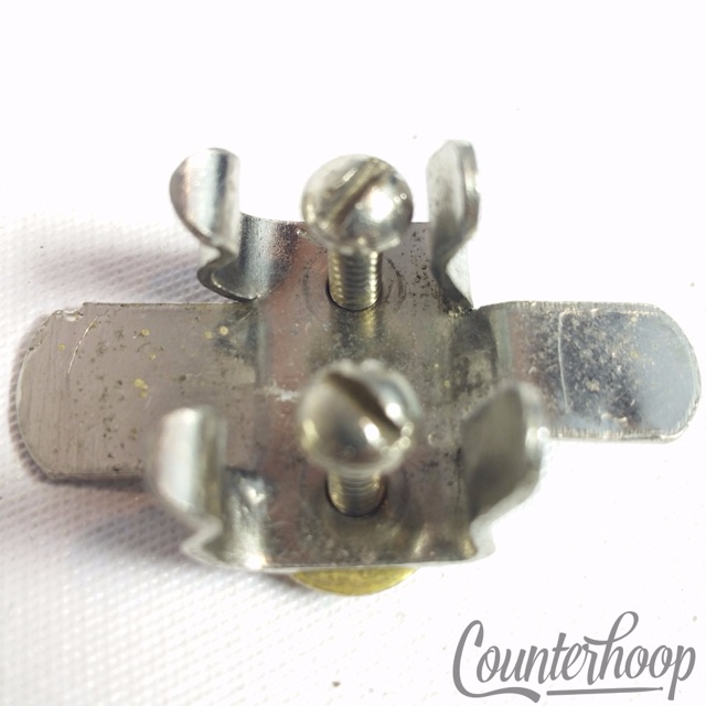 Ludwig Snare Drum Key Holder Mount Nickel Parade Vintage 30s Marching 2-Hole* — main photograph