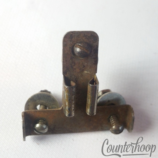 Ludwig Snare Drum Key+Holder Mount Nickel Parade Vintage 30s Stamped Marching* — main photograph