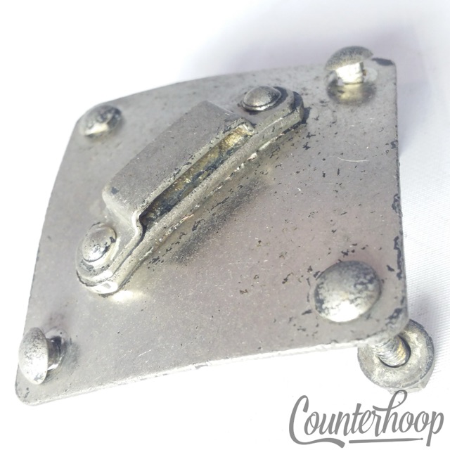 Ludwig/WFL Diamond Ride Tom Drum Shell Mount Bracket Nickel Vintage 40s-50s USA — main photograph