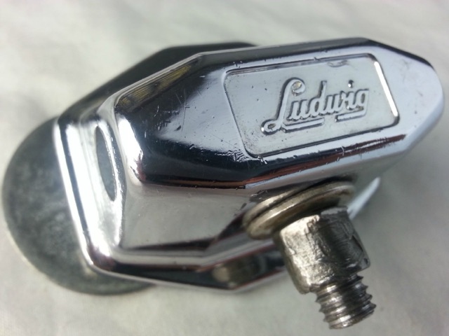 Ludwig Tom Drum / Bass Spur / Cymbal Arm Mount Vintage Chrome Hex-Nut US 60s G* — main photograph