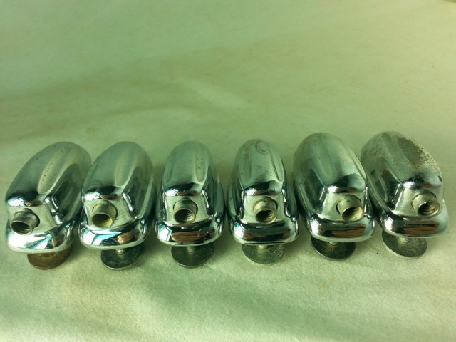 Slingerland 6x Sound King Tom Drum Lugs Chrome Small Hex/Washer Vintage 60s-70s — main photograph