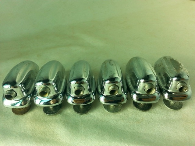 Slingerland 6x Sound King Tom Drum Lugs Chrome Small Hex/Washer Vintage 60s-70s — main photograph