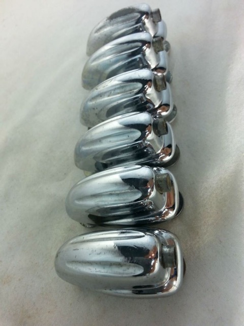 Slingerland 6x Sound King Tom Drum Lugs Chrome Small Hex/Washer Vintage 60s-70s — main photograph