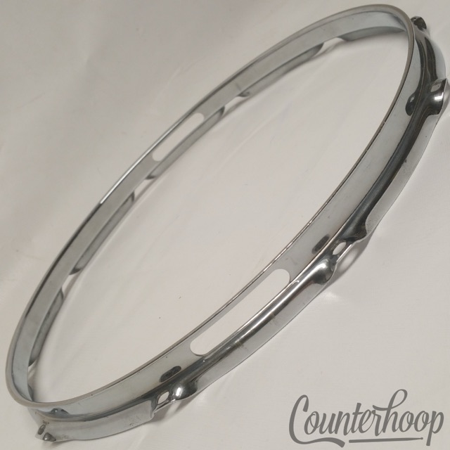 Ludwig 14" Brass Supraphonic Snare Drum Resonant Rim/Hoop COB 10-Lug Vintage 60s — main photograph