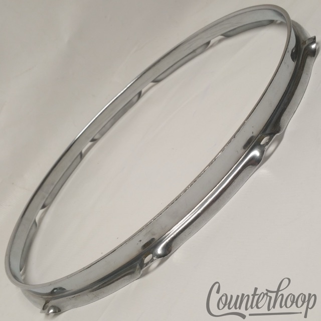 Ludwig 14" Brass Supraphonic Snare Drum Batter Rim/Hoop 10-Lug COB Vintage 60s* — main photograph