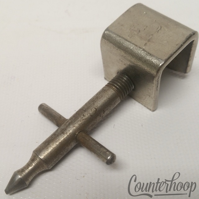 Ludwig Bass Drum Clamp-On Spur Mount Adjustable Spike/Leg Nickel Vintage 20s — main photograph