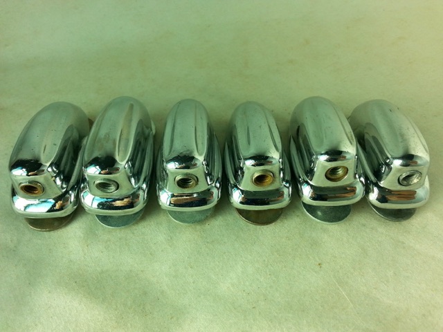 Slingerland 6x Sound King Tom Drum Lugs Chrome Big Hex Short Swivel Nut 60s-70s — main photograph