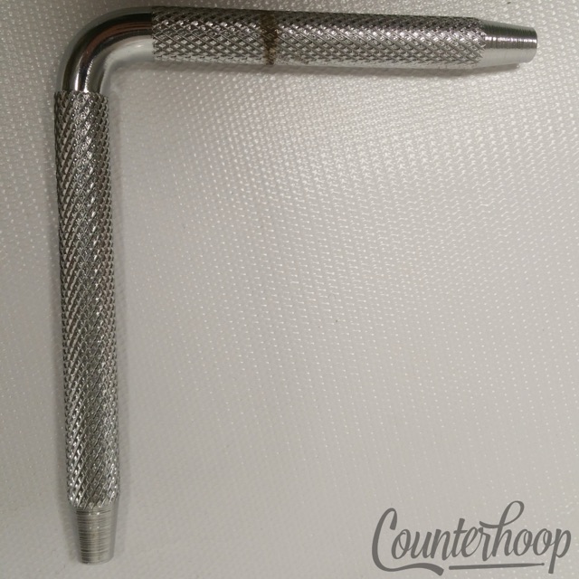 Ludwig L-Arm Cross-Knurling Rail/Double Tom Drum Mount Chrome Part Vintage 60s* — main photograph