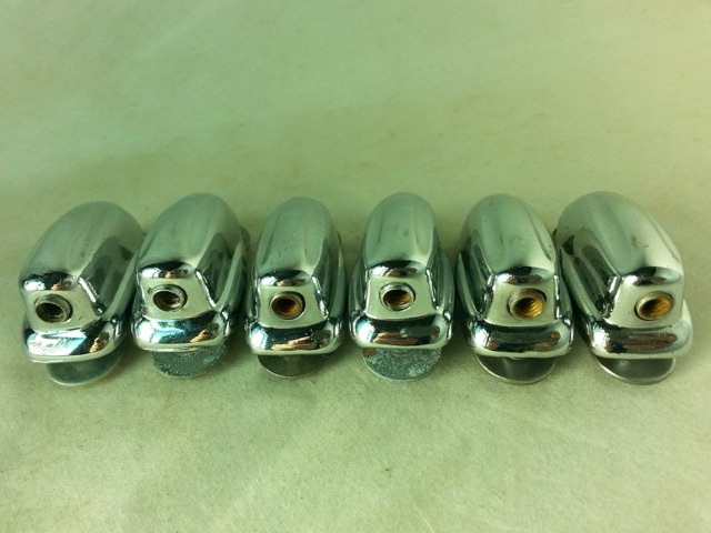 Slingerland 6x Sound King Tom Drum Lugs Chrome Big Hex Short Swivel Nut 60s VG* — main photograph