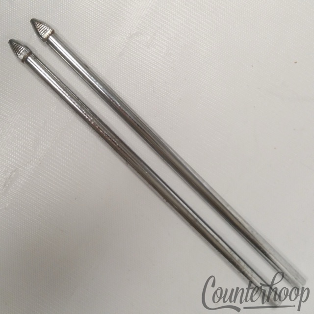 Premier Straight Bass Drum Spurs Long Chrome Disappearing Vintage 60s UK Elite* — main photograph