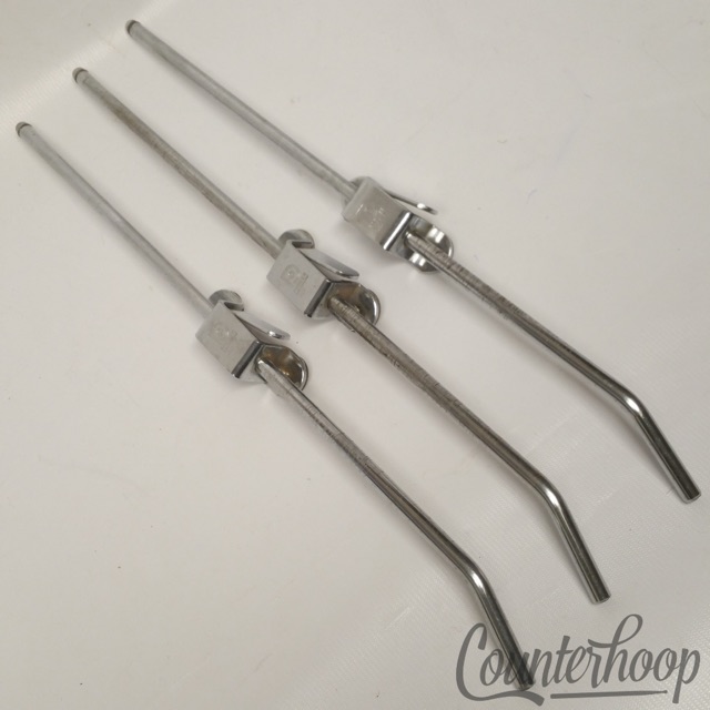 Premier 3x Floor Tom Drum Legs+Push-Button Mounts Chrome Vintage 50s-60s Elite* — main photograph