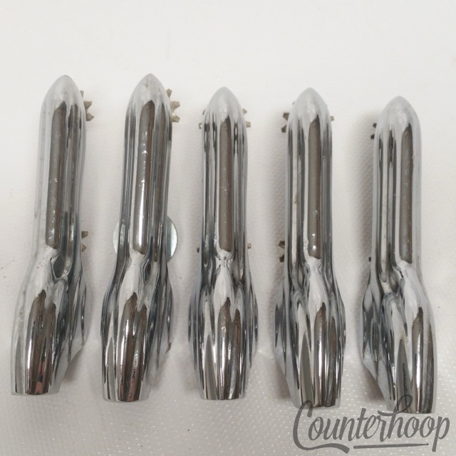 Premier 5x Floor Tom Drum Lugs 60s Elite Diamond Chrome Star-Washers Vintage UK — main photograph