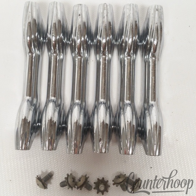 Premier 6x Tom/Snare Drum Center Lugs 4" Diamond Chrome Vintage 60s England* — main photograph