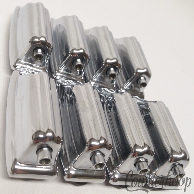 Rogers 8x Beavertail Bass Drum Lugs Chrome Fullerton Vintage 60s-70s Powertone* — main photograph