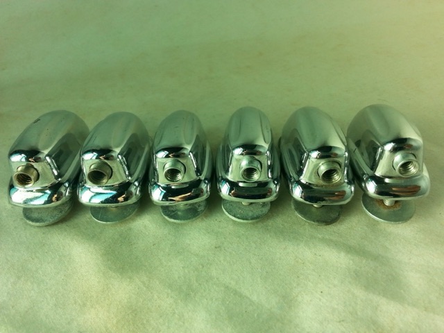 Slingerland 6x Sound King Tom Drum Lugs Chrome Big Hex Long Swivel Nut 60s VG+* — main photograph