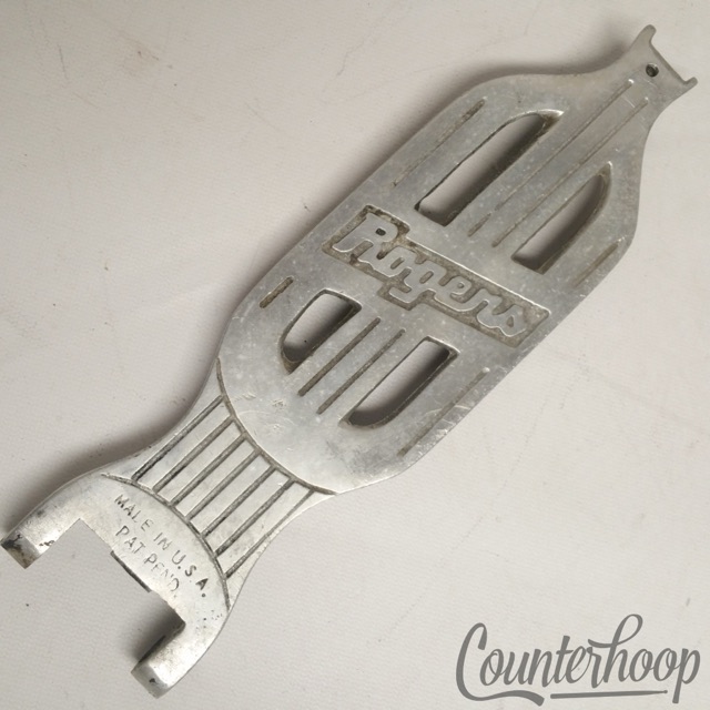 Rogers Swivomatic Bass Drum Foot Pedal Footboard Pat Pend Swivo Part Made In USA — main photograph