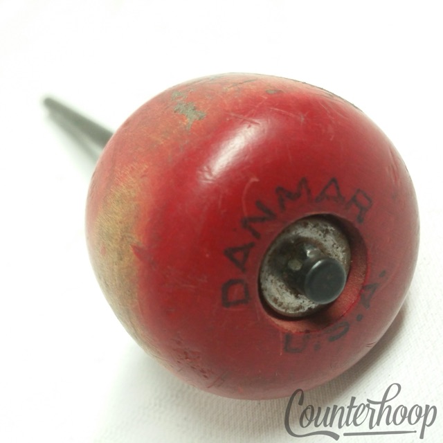 Danmar Red Wood Head Bass Drum Pedal Beater Rod Vintage 60s USA — main photograph