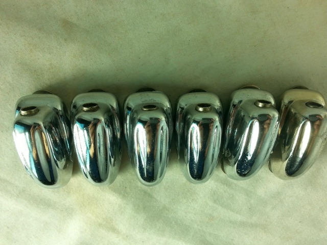 Slingerland 6x Sound King Tom Drum Lugs Chrome Short Swivel Nut Nickel Screw 50s — main photograph