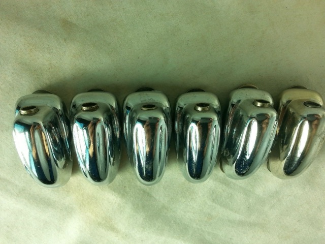 Slingerland 6x Sound King Tom Drum Lugs Chrome Short Swivel Nut Nickel Screw 50s — main photograph