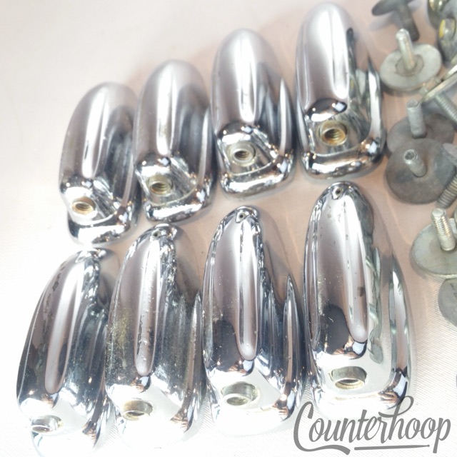 Slingerland 8x Bass Drum Lugs Chrome Sound King Vintage 60s-70s 3Ply Hex Screws — main photograph
