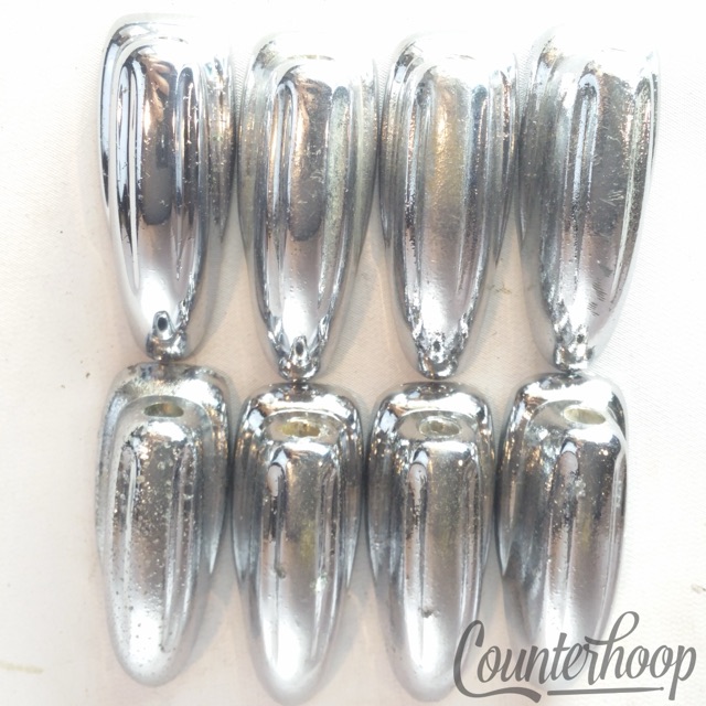 Slingerland 8x Bass Drum Lug Shells Sound King Niles USA Vintage 60s-70s Chrome — main photograph