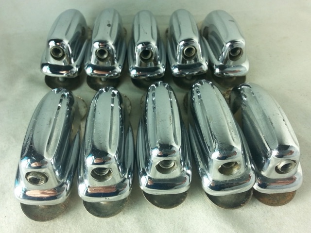 Slingerland 10x Bass Drum Lugs Chrome Radio/Sound King Vintage 50s Ni-Washer VG+ — main photograph