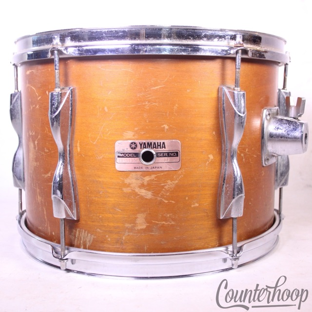 Yamaha 13x9" Recording Custom Natural 6Ply Birch Tom Drum 9000 Japan Vintage 80s — main photograph