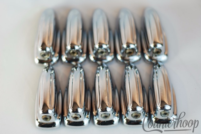 Slingerland 10x Bass Drum Lugs Chrome Radio/Sound King Vintage 50s-60s Set Parts — main photograph