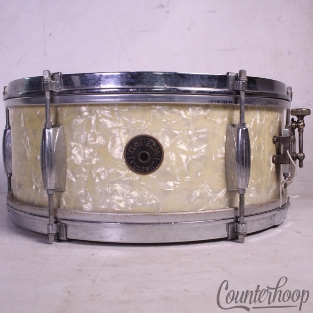 Gretsch 14x5" Dixieland Snare Drum WMP Vintage 50s Round Badge 6Ply Jasper Maple — main photograph