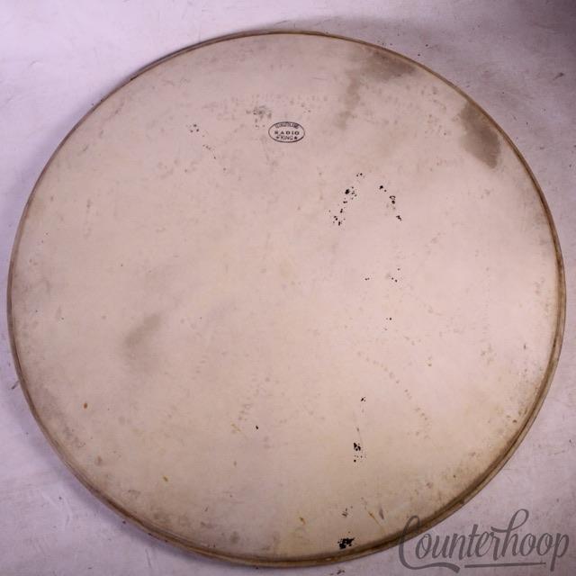 Slingerland Radio King 24"Bass Drum Calf Skin Head Batter/Resonant Vintage 50s* — main photograph