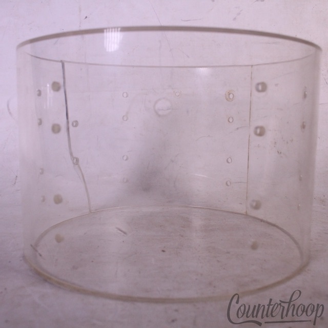 Ludwig 12x8" Vistalite Tom Drum Shell Vintage 70s Clear Acrylic USA w/ Crack* — main photograph
