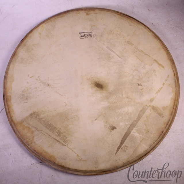 Slingerland 22"Radio King Bass Drum Calf Skin Vintage 40s Head Sparks USA Batter — main photograph