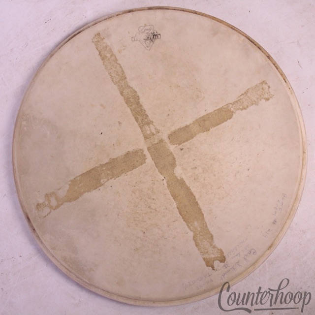 Leedy Regular Hardwhite Snare/Floor Tom 14"Calf Skin Drum Batter Head Vintage30s — main photograph
