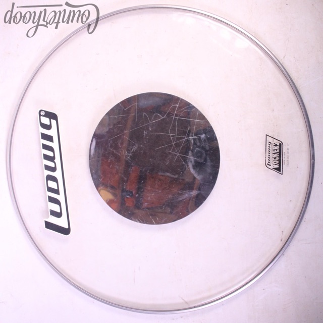 Ludwig 22"Silver Dot Clear Bass Drum Head Rockers Made In USA Batter Vintage 70s — main photograph