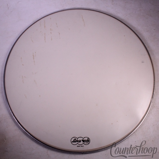 Ludwig 24"60s Cloud Script Logo Bass Drum Head Resonant/Batter Weather Master US — main photograph