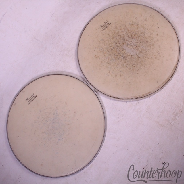 Slingerland 13" Tom Drum Heads 2x Set Sound King Vintage 50s Batter Opaque White — main photograph