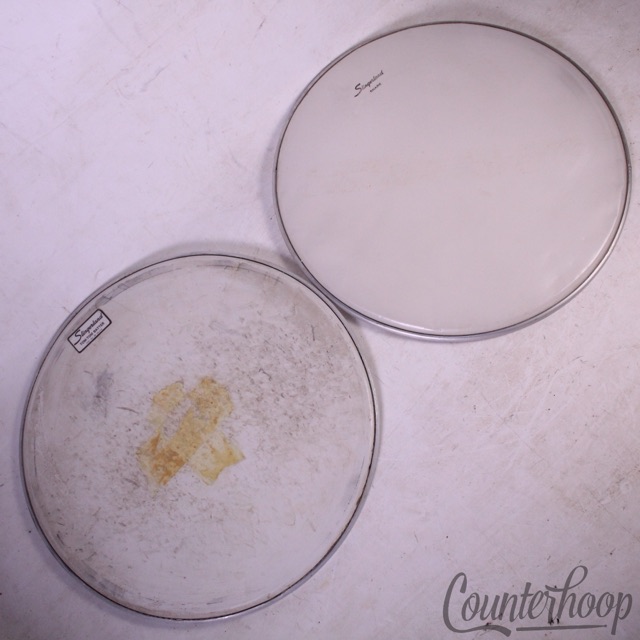 Slingerland 15" Tom/Snare Drum Heads 2x Set Batter/Resonant Vintage 60s USA* — main photograph