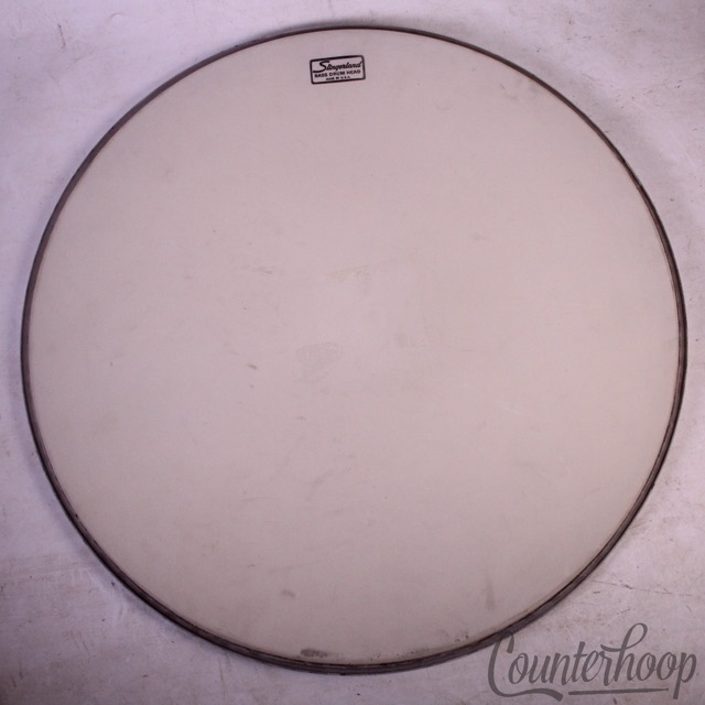 Slingerland 22" Bass Drum Head Opaque White Plastic Vintage 60s Batter/Resonant — main photograph