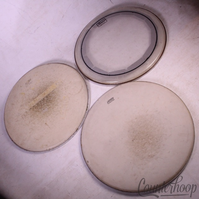 Gretsch Permatone Coated 16"Drum Heads+Slingerland Floor Tom Batter, Pin Stripe — main photograph