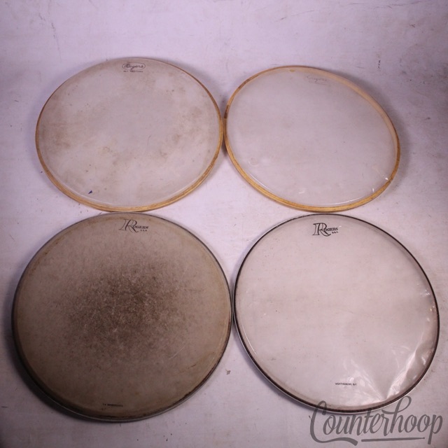 Rogers 14"Snare/Tom Drum Heads 4x Set Coated Batter/Clear Resonant Vintage60s US — main photograph