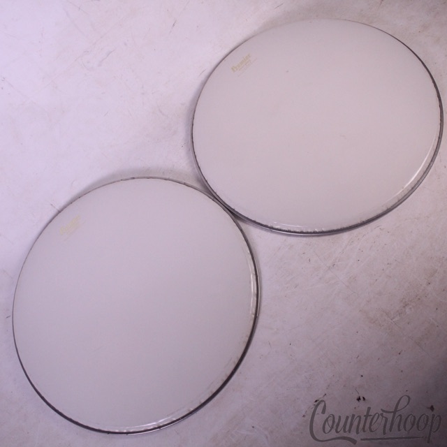Premier 2x 16"Metric Floor Tom Drum Heads Everplay Vintage 60s Pre-International — main photograph