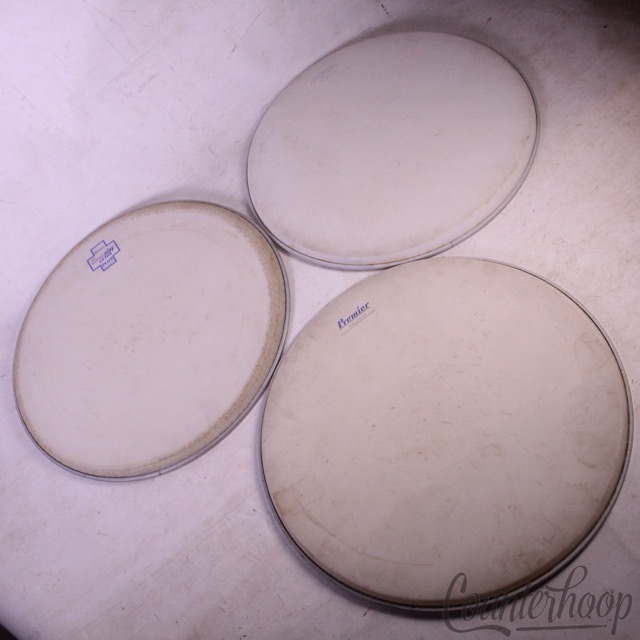 Premier 3x 16"Floor Tom Drum Heads Everplay Extra Plus,TS Batter,Made In England — main photograph